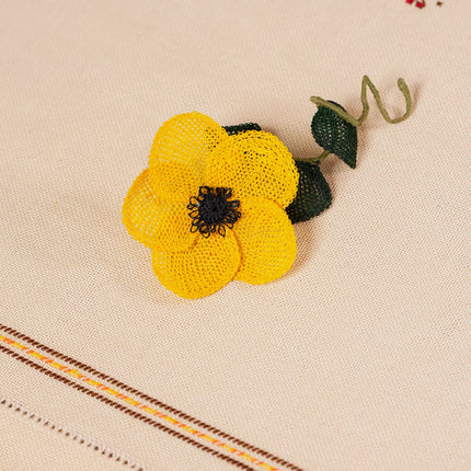 Embroidered Pin "Flower_7"