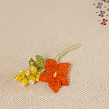 Embroidered Pin "Flower_13"