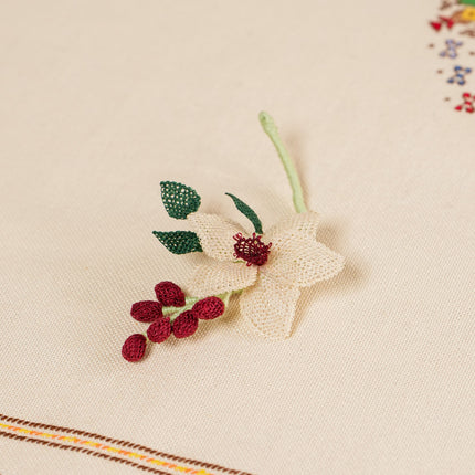 Embroidered Pin "Flower_14"