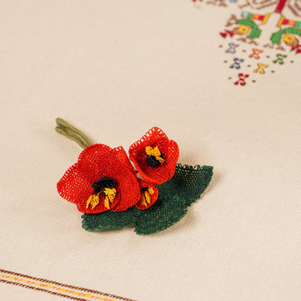 Embroidered Pin "Flower_15"