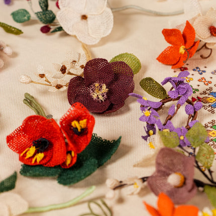 Embroidered Pin "Flower_9"