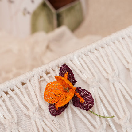 Embroidered Pin "Flower_22"