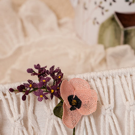 Embroidered Pin "Flower_17"
